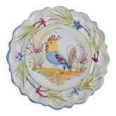 Old Small Hand-Painted Plate: Rooster