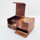 Bar chest in wood and brass marquetry signed Michel Lefèvre 1960