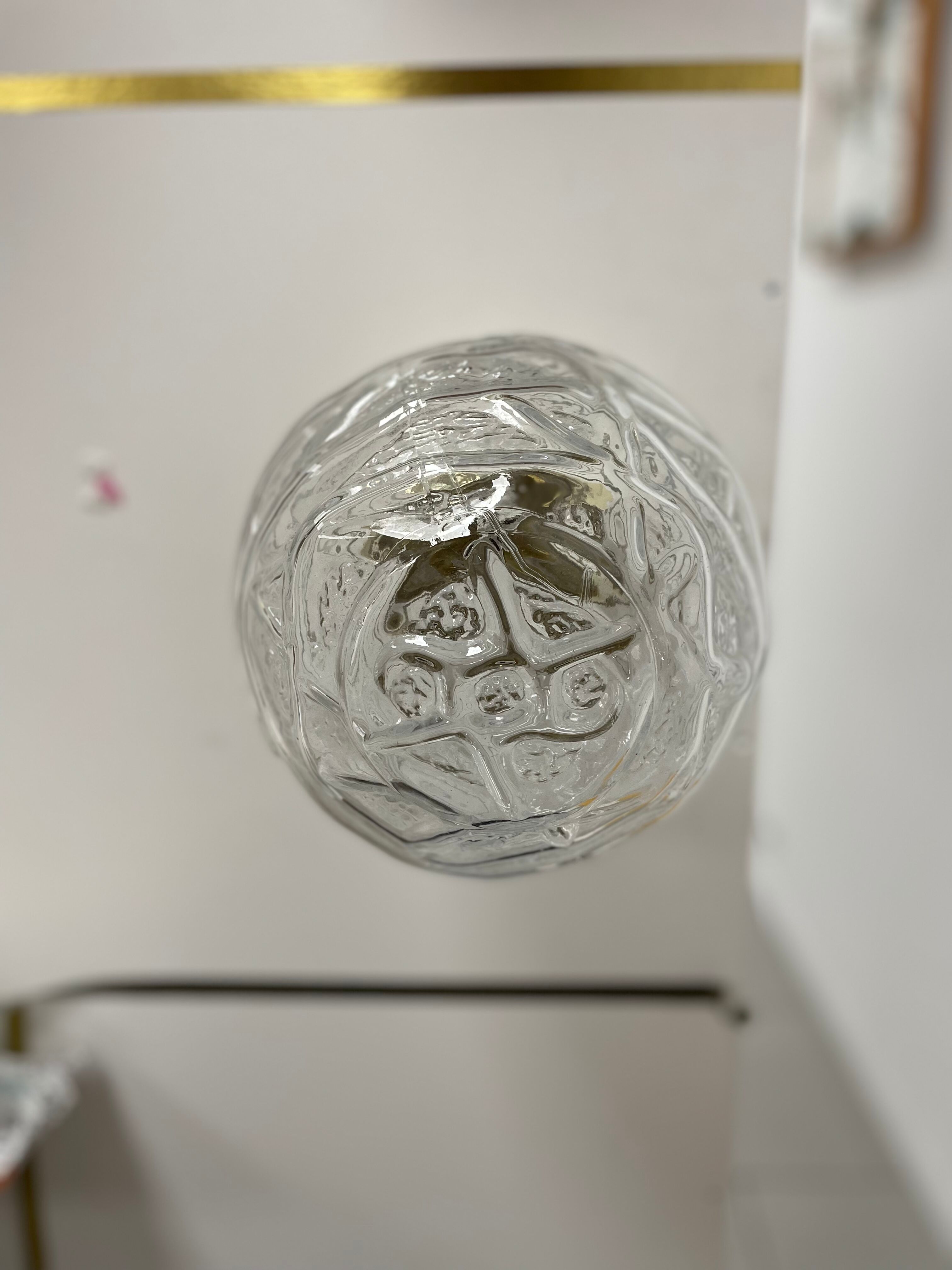 Vintage wall lamp Transparent globe