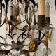 Louis XV style cage chandelier with pendants and drop of water XX century
