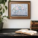 Switzerland, original map printed in 1879.