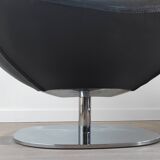 Pair of Tirup Ikea leather armchairs