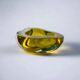 Yellow & blue Sommerso ashtray by Seguso, Murano glass, Italy, 1970s