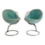 Pair of Sphère chairs by Boris Tabacoff, vintage 1970s design