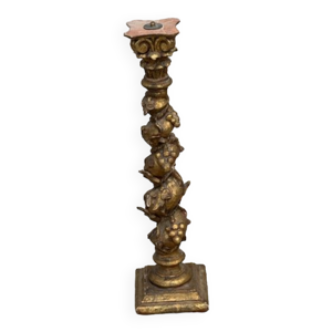 pied de lampe en bois