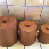 3 pots a epices emboitables années 1960