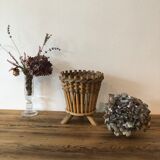 Vintage rattan pot cover