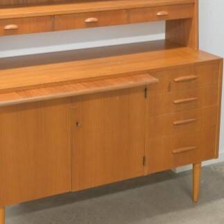 Vintage Scandinavian teak library secretary from Denmark 1960.