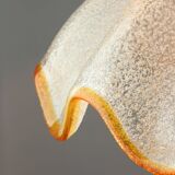 Mid-Century Italian Murano Glass and Brass Pendant Lamp