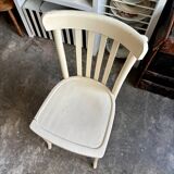 Beige bent beech bistro chair no. 2