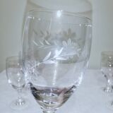 5 verres à vin 12cl en cristal
