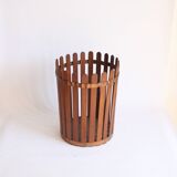Mid century modern wooden paper bin, 1950s