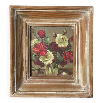 Small bouquet painted in oil