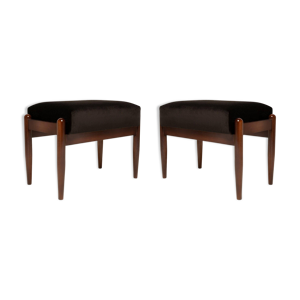 Paire de tabourets GFM - 1960 velours
