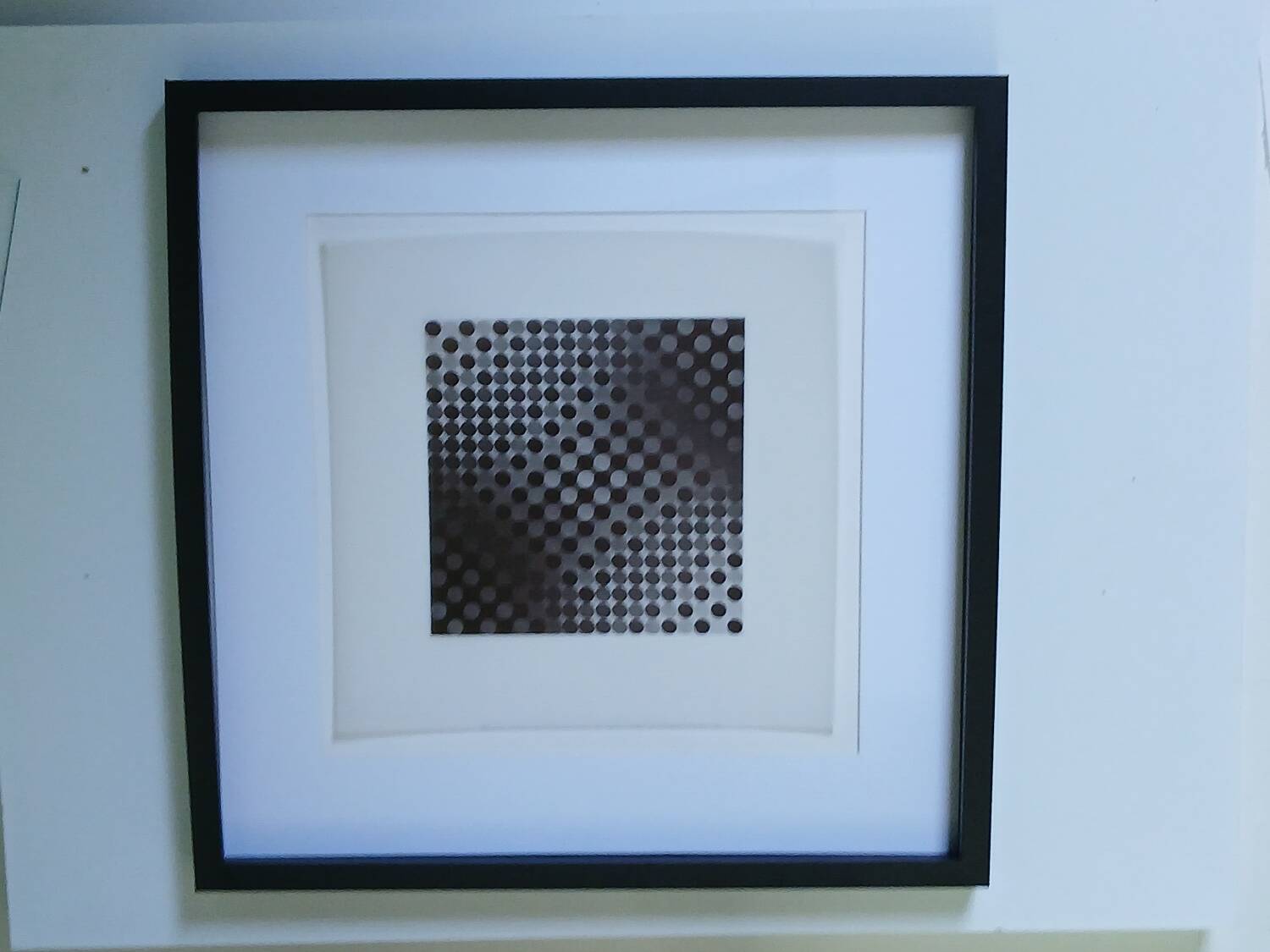 Tableau Vintage Art Optique - Victor Vasarely - Frame 40x40cm