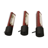 Tritico wall lamp Caltha designer Gianfranco Frattini lacquered in burgundy color, Italy 80's