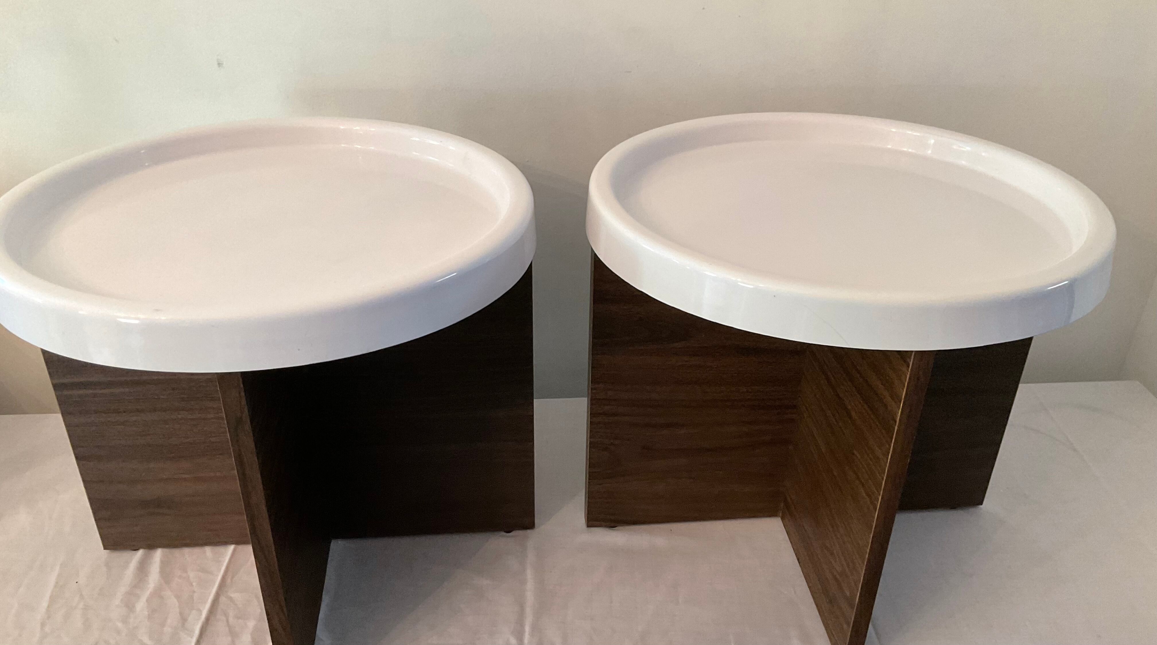 Duo of vintage coffee tables from the 70s-80s