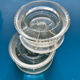 2 glass blocks signed Diameter 10 cm Height 5 cm