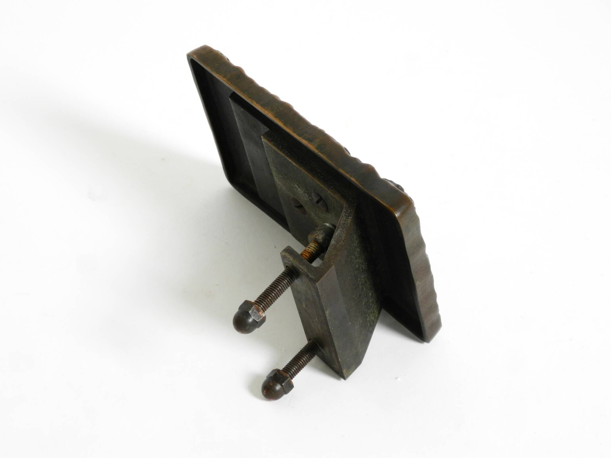Massive, heavy 1970s Brutalist bronze push handle by Alpan Germany