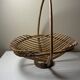 Vintage bamboo and rattan fruit bowl – Large fruit basket, boho chic / Riviera, retro centrepiece – Mid-Century 60s design