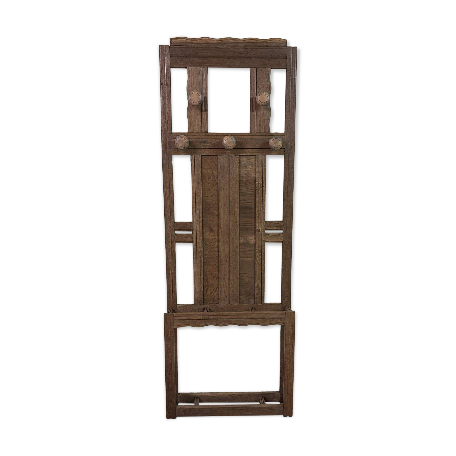 Wall-mounted coat rack in solid wood – Rustic / country chic style