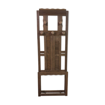 Porte-manteau mural en bois massif – Style rustique / campagne chic