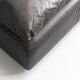 80s black leather pouf, sofa, ottoman set/2