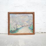 Old painting on panel signed M. Gay