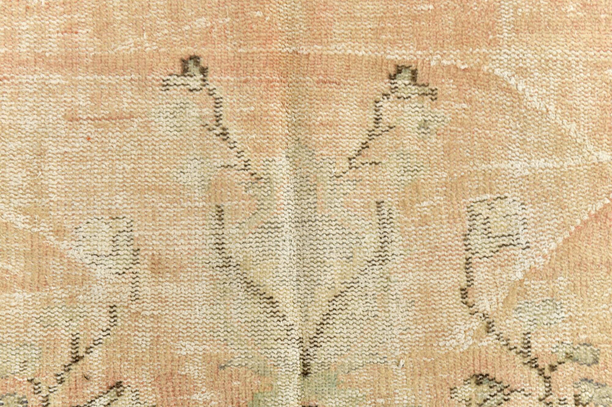 5x8 Peach & Blue Classic Pattern Turkish Vintage Rug, 168x250Cm