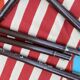 Vintage foldable nomadic deckchair