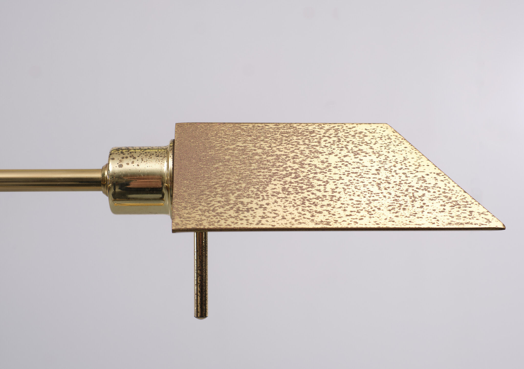 Holtkotter brass swing arm floor lamp, 1970s, germany