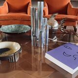 Lampe de table Hollywood Regency à 6 lumières en métal,  Italie 1970