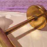 Paire d'appliques laiton et opaline design vintage
