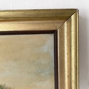 Oil on canvas framed countryside landscape