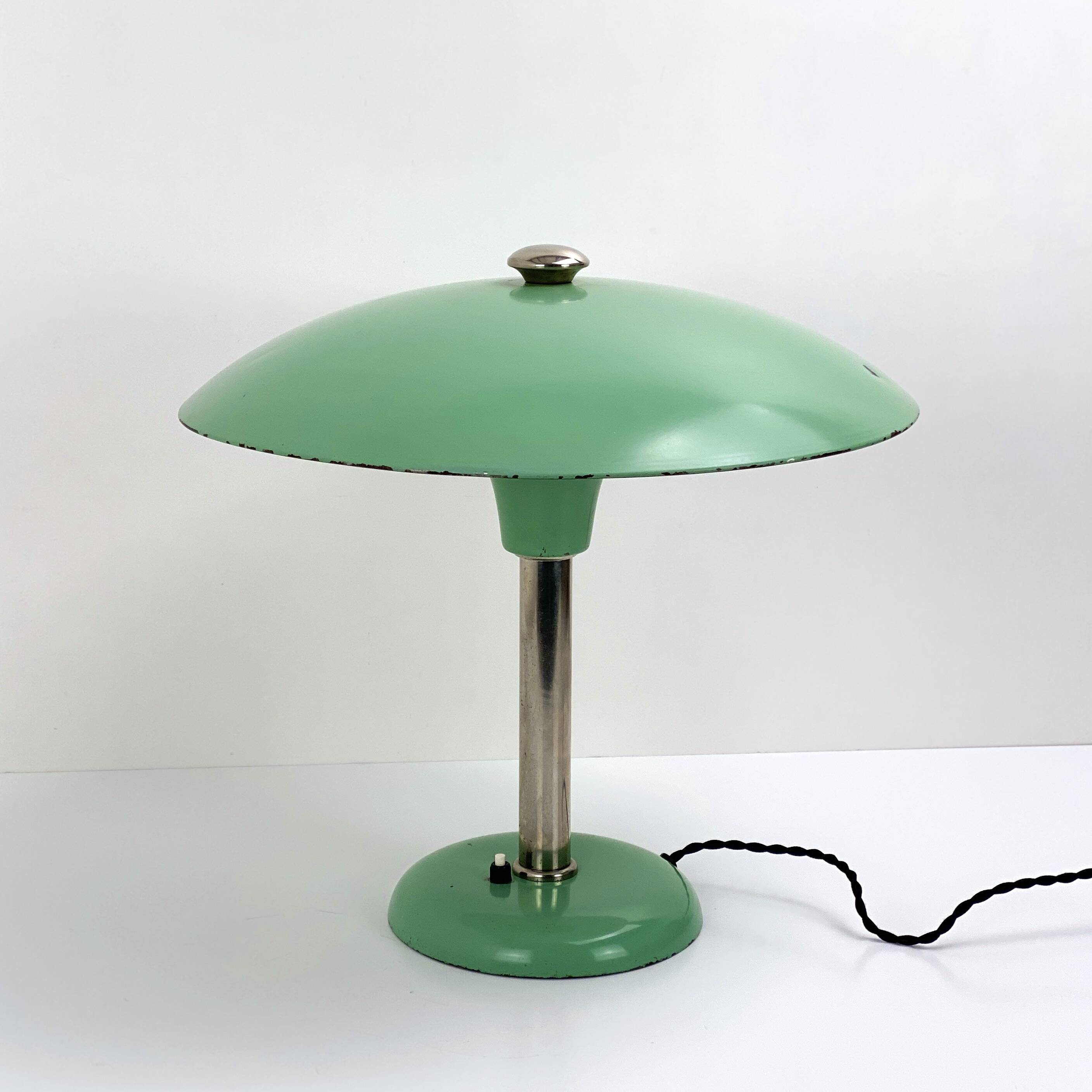 Bauhaus table lamp by Max Schumacher For Metallwerk Werner Schröder,19