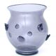 Amethyst Blown Murano Glass Vase with Bugne in the Style of Zecchin