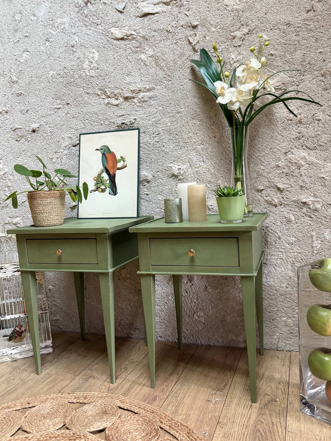 Pair of vintage bedside tables