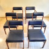 Design Alfred Cox 6 chairs 70s'