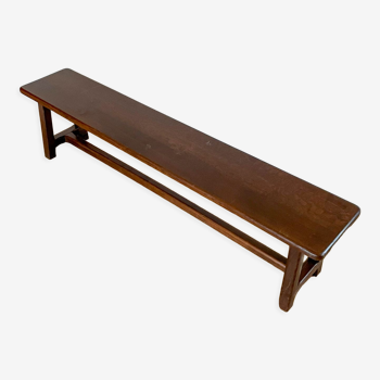 Brutalist solid wood bench