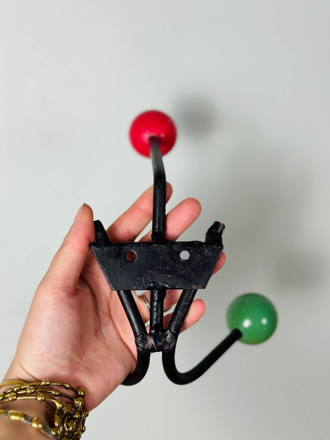 Coat hook 3 balls 1950