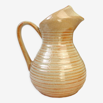 Vintage glazed stoneware pitcher