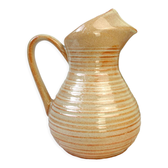 Vintage glazed stoneware pitcher