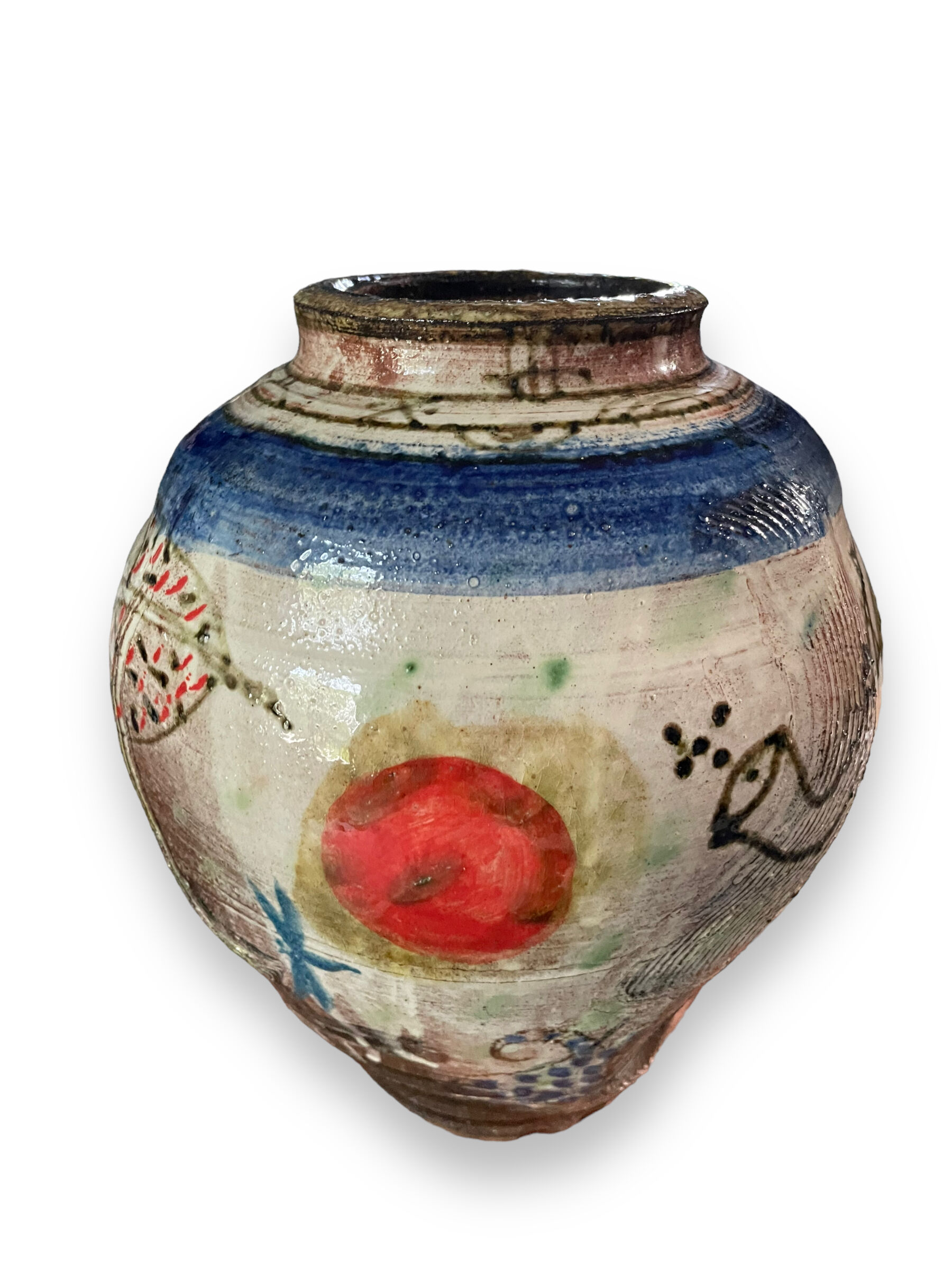 Glazed terracotta vase thierry basile