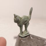 Enamelled advertising ashtray with a cat