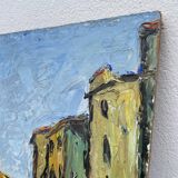 Oil knife painting landscape