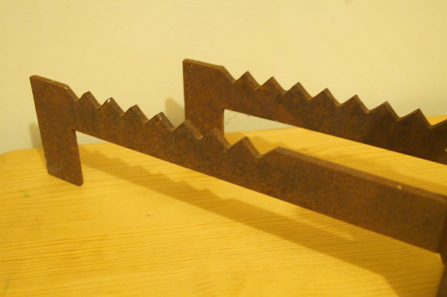 Pair of chenets modernist design 1960