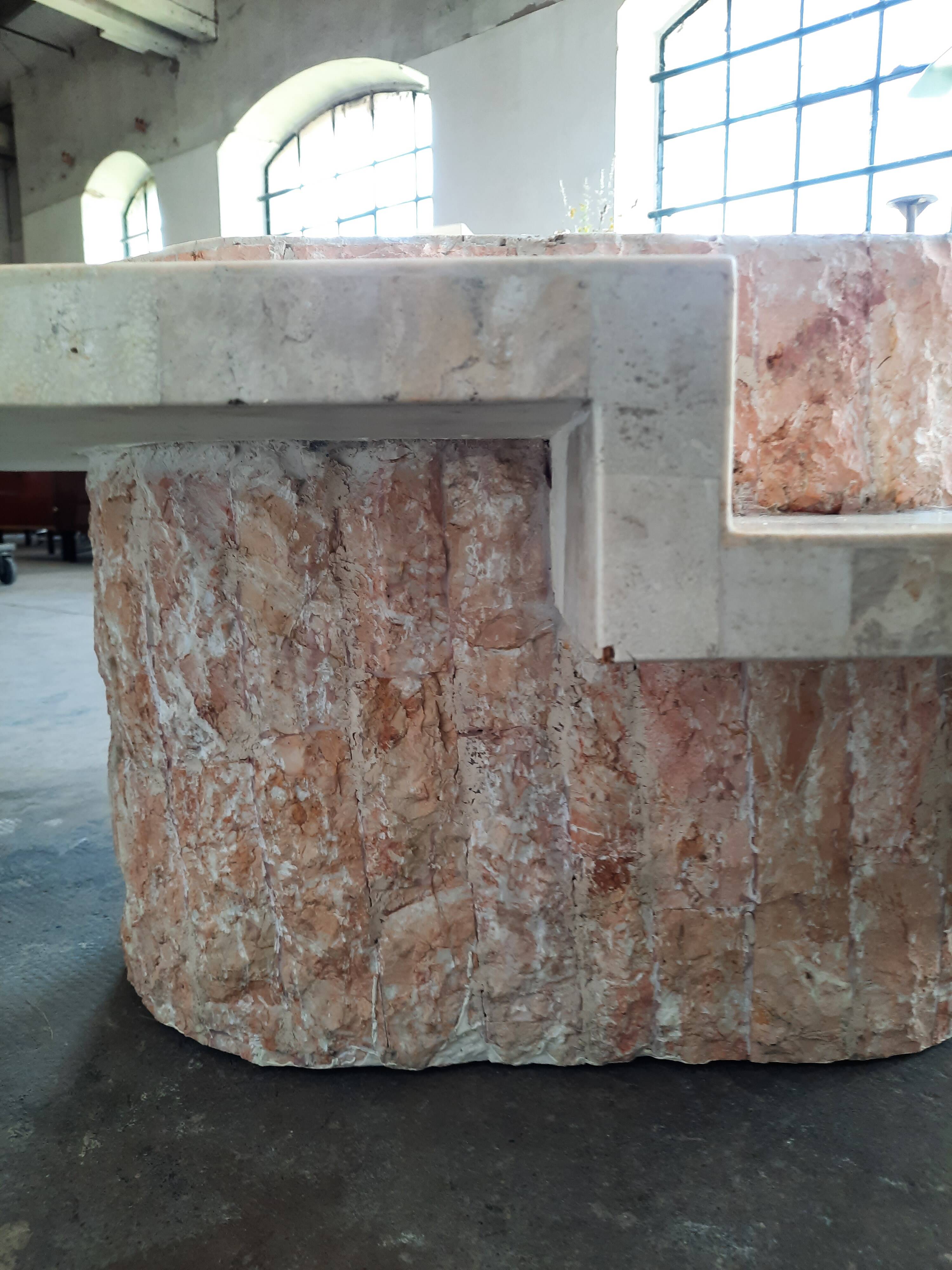 Magnussen Ponte Travertine Veneer Coffee Table