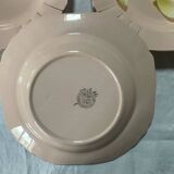 Set of 6 antique Art Deco soup plates Boch La Louvière