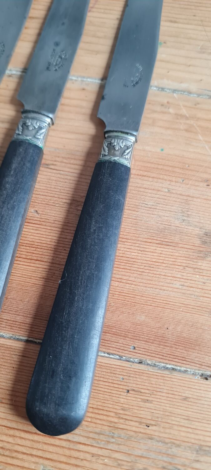 Set of 6 knives in bakelite and forged steel