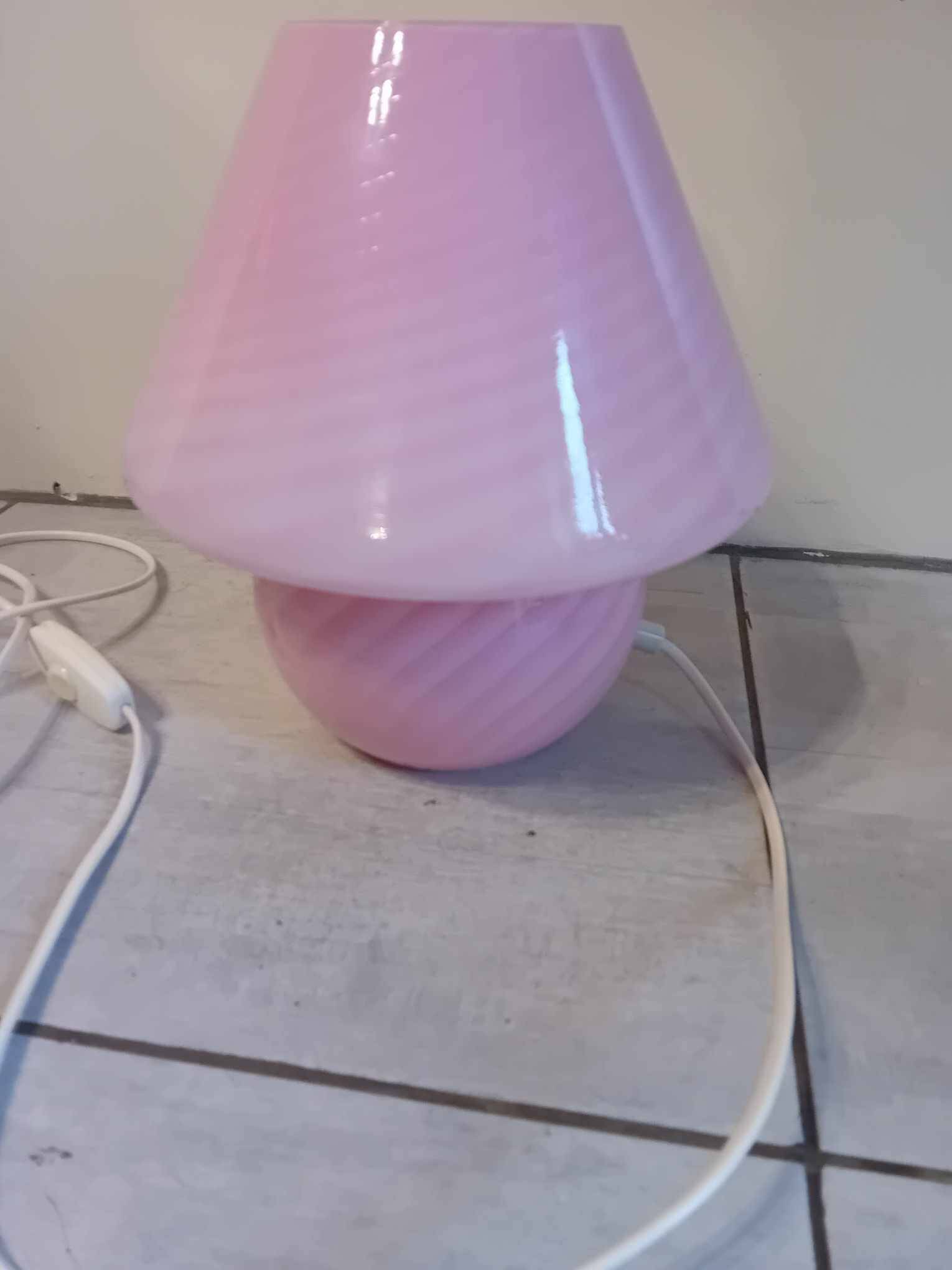 Pink mushroom lamp MURANO 70's